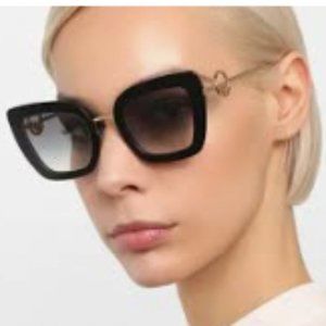 Fendi FF0408/S 807 FF0408/S Square Sunglasses Lens Category 2 Size 51mm - Black
